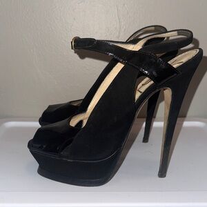 Saint Laurent Black Platform Heels
